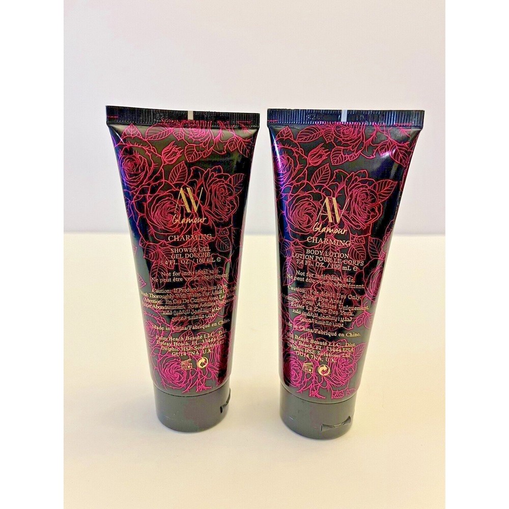 Adrienne Vittadini AV GLAMOUR Shower Gel/Body Lotion Set 3.4 oz 100ML Ne… - Picture 2 of 2